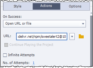 loading sweet alert library from remote URL