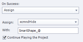 assign xcmndHide with SmartShape_@